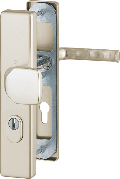 HOPPE® Schutz-Wechselgarnitur mit Langschild London 61G/2222ZA/2210/113, 8/72 mm, Aluminium, 3673454