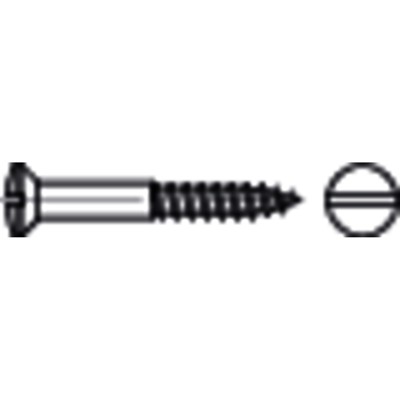 NOBRAND - Linsensenk-Holzschrauben mit Schlitz DIN 95 Edelstahl A2 ø4 x 12mm