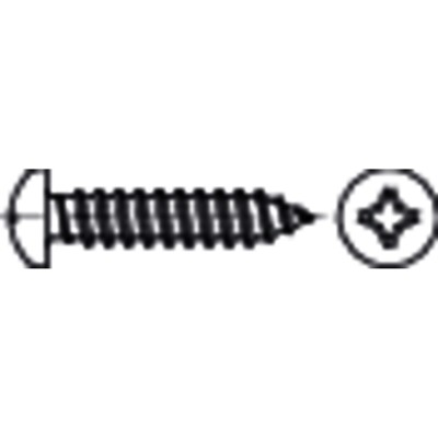 NOBRAND - Linsen-Blechschraube C-H, DIN 7981, galvanisch verzinkt, 6,3 x 19mm