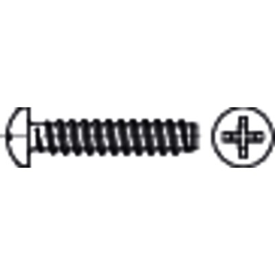 NOBRAND - Linsen-Blechschraube DIN 7981-F-H Stahl galvanisch verzinkt 4,2 x 6,5mm