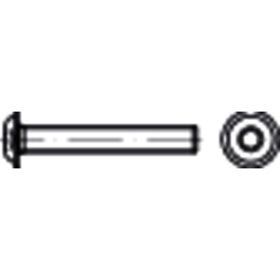 NOBRAND - Linsenschraube mit Bund ISO 7380-2 Stahl 10.9 galvanisch verzinkt M6 x 12mm
