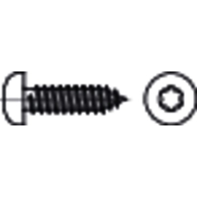NOBRAND - Flachkopf-Blechschraube ISO 14585-C-T Stahl galvanisch verzinkt 2,2 x 6,5mm