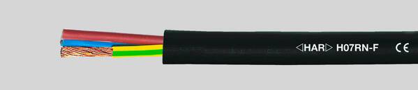 Helukabel 37019 Gummischlauchleitung H07RN-F 2 x 1 mm² Schwarz 100 m
