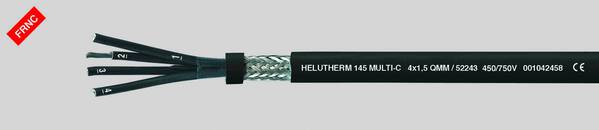 Helukabel HELUTHERM® 145 Multi-C Hochtemperaturleitung 3 x 0.50 mm² Schwarz 52200 100 m