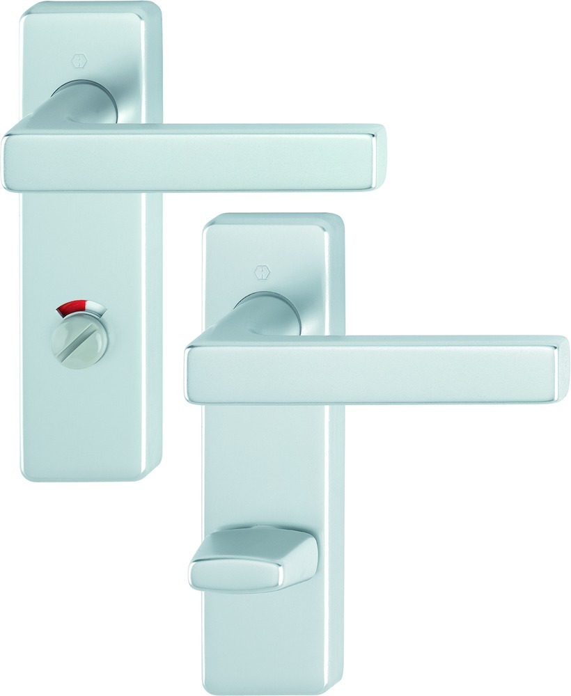 HOPPE® Drückergarnitur mit Kurzschild Dallas 1643/202KH, Aluminium, 10724694