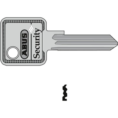 ABUS - Schlüsselrohling, C98, eckig, Messing neusilber