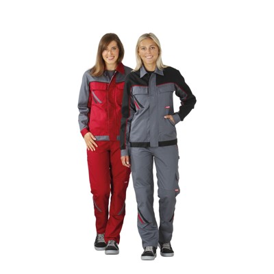 Planam - Damen Bundjacke rot/schiefer/schwarz, Größe 36