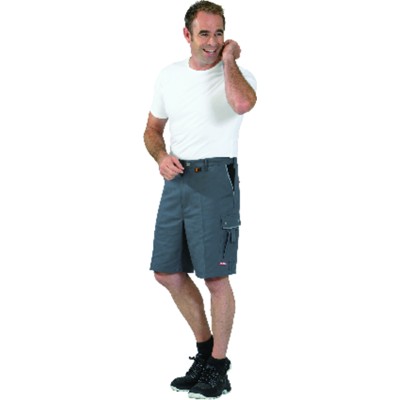 Planam - Shorts 2173 grau/schwarz, Größe XL