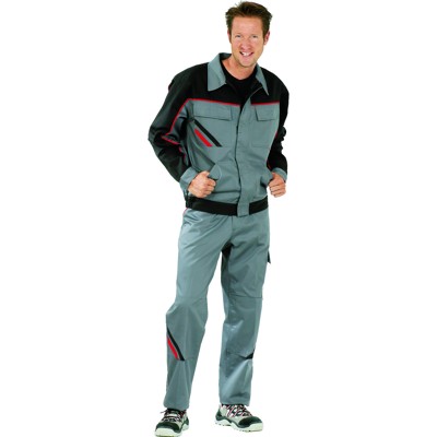 Planam - Bundjacke 2312 schiefer/schwarz/rot, Größe 55