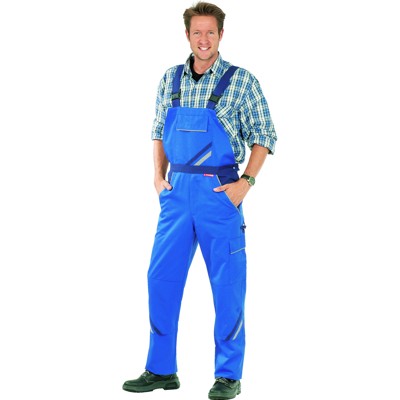 Planam - Latzhose 2330 kornblau/marine/zink, Größe 63
