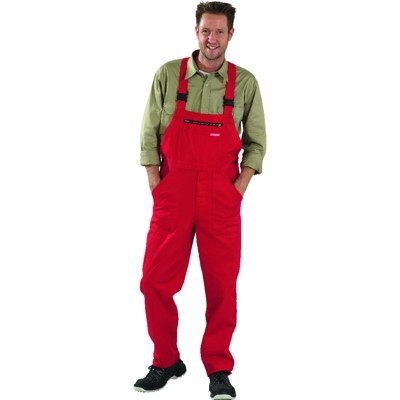 Planam - Latzhose 0123 mittelrot, Größe 56