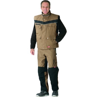 Planam - Winterweste 2584 sand/schwarz, Größe 2XL
