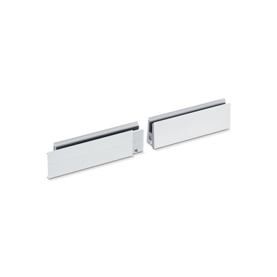 GEZE - ZT-Glasklemmplatte 45mm, Aluminium edelstahloptik eloxiert