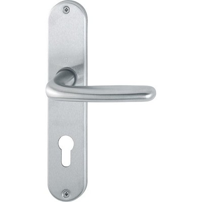 HOPPE® - Zimmertür-Drückergarnitur ,PZ,E72,VK8,Cardiff, mit Langschild, Edelstahl, F69