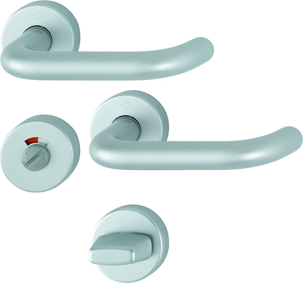 HOPPE® Drückergarnitur mit Rosetten Paris 138/42H/42HKVS, Aluminium, 10724176