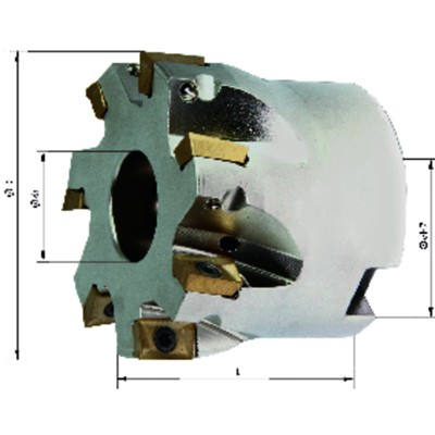 FORMAT - Eckmesserkopf 90° mit Innenkühlung ø63mm Z 8