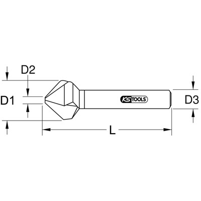 KSTOOLS® - Kegel- und Entgratsenker 60° HSS Co ø12,5mm