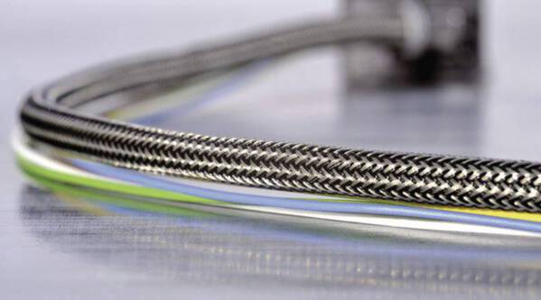 HellermannTyton 173-01000 HEGEMIP10-CUSP-L4 Geflechtschlauch Aluminium, Schwarz Polyester 8 bis 13 mm Meterware