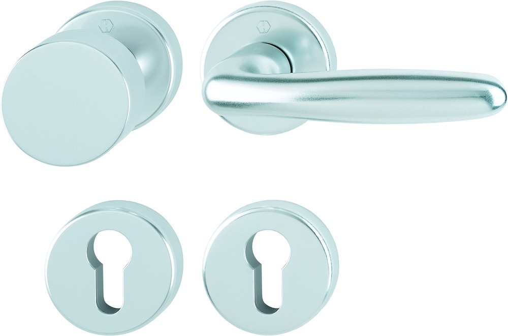 HOPPE® Wechselgarnitur mit Rosetten Verona 58/42KB/42KBS/1510, Aluminium, 11908634
