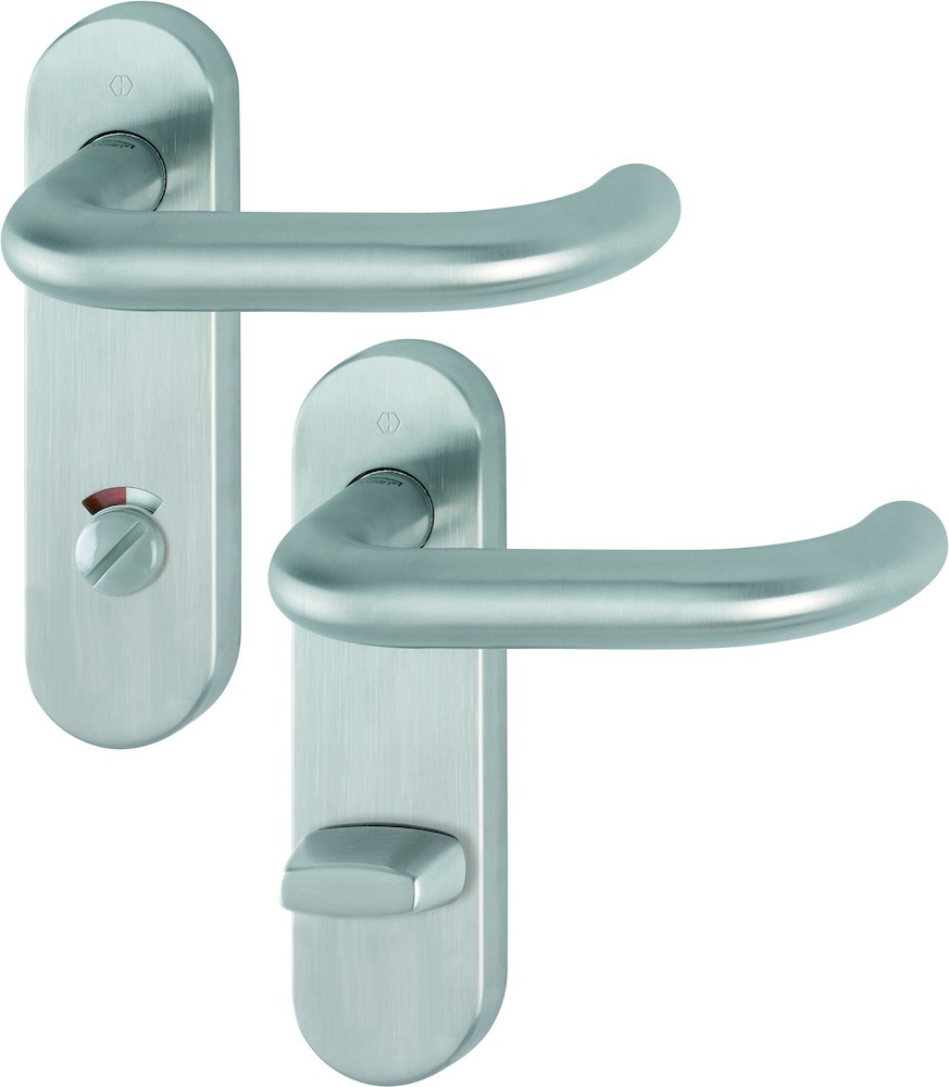 HOPPE® Drückergarnitur mit Kurzschild Paris E138/353KH, Edelstahl, 10721071