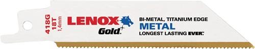 LENOX Säbelsägeblatt Gold L.102mm B.19mm TPI 18 5 St./Karte LENOX