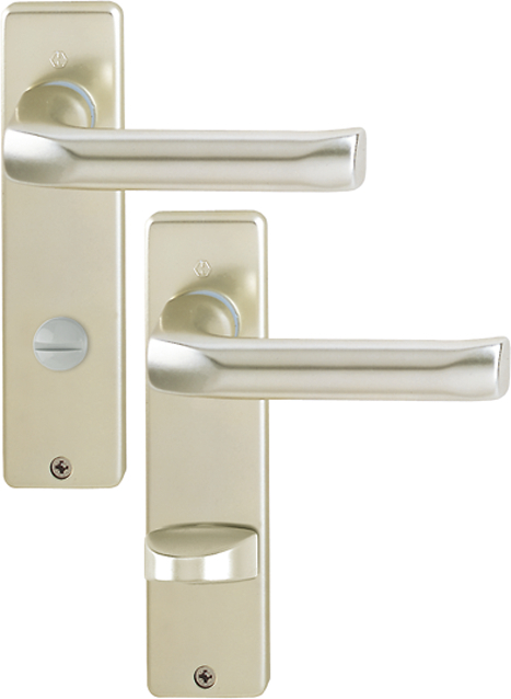 HOPPE® Drückergarnitur mit Kurzschild London 113/202KP/AP, Aluminium, 6675201