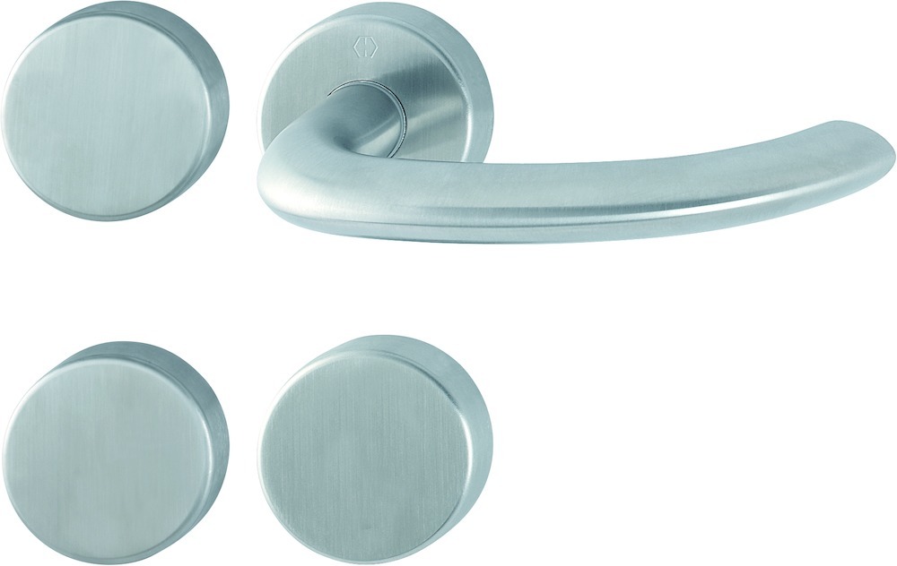 HOPPE® FH Standflügelgarnitur mit Rosetten Marseille FS-E1138/42H/42HS, Edelstahl, 11665269