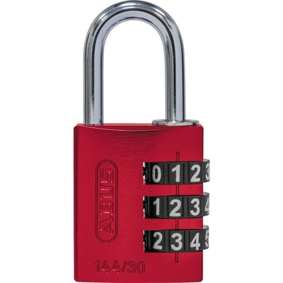 ABUS - AV-Zahlen-Vorhangschloss 144/30 B/DFNLI, Aluminium, rot