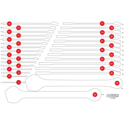 KSTOOLS® - Leere Schaumstoffeinlage zu 811.0030