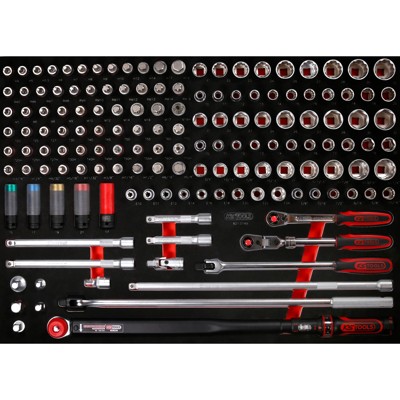 KSTOOLS® - 1/2" Steckschlüssel-Satz in Schaumstoffeinlage, 149-teilig