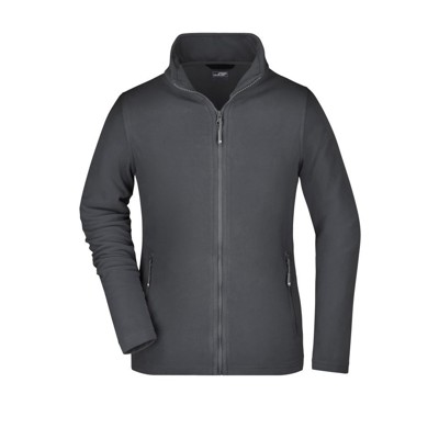 James & Nicholson - Damen Basic Fleecejacke JN765, carbon, Größe XL