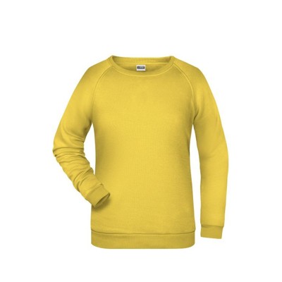 James & Nicholson - Damen Basic Sweatshirt JN793, gelb, Größe 3XL