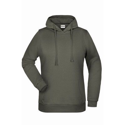 James & Nicholson - Damen Basic Kapuzensweatshirt JN795, dunkelgrau, Größe XXL
