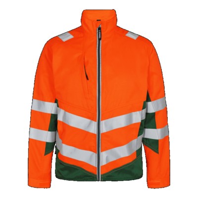Engel - Safety Light Arbeitsjacke 1545-319, Warnorange/Grün, Größe L
