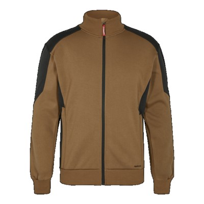 Engel - Galaxy Sweatcardigan mit Kragen 8830-233, Toffee Brown/Anthrazitgrau, Größe 4XL