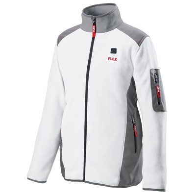 FLEX - Akku-Herren-Heizjacke, Fleece, weiß, Größe M