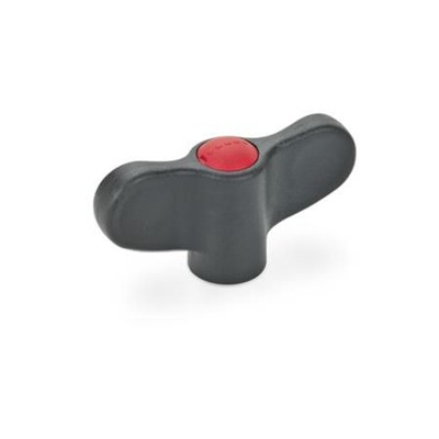 Ganter Norm® - 634.1-63-M10-E-DRT Flügelmuttern mit Edelstahl-Buchse