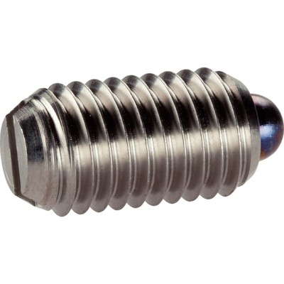 HALDER - Federndes Druckstück, mit Bolzen und Schlitz/rostfreier Stahl, Standard-Federkraft