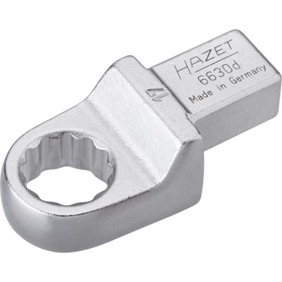 HAZET - Einsteck-Ringschlüssel 6630D-17, Vierkant 14 x 18mm, Doppel-Sechskant 17mm