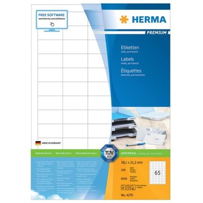 HERMA - Etikett PREMIUM 4474 48,5x25,4mm weiß 4.000er-Pack