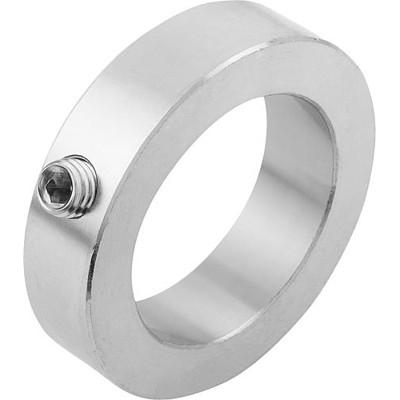 KIPP - STELLRING DIN705, FORM:E GEWINDESTIFT MIT 6-KANT 72X100, B=20, EDELSTAHL BLANK
