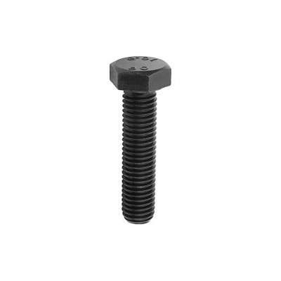KIPP - SECHSKANTSCHRAUBE DIN933, GEWINDE DURCHGÄNGIG M12X60, STAHL 10.9 BLANK (SCHWARZ)