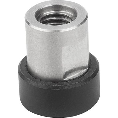 KIPP - SPANNSTÜCK VERSTELLBAR D=M06, H=23, EDELSTAHL 1.4305 BLANK, KOMP:THERMOPLAST