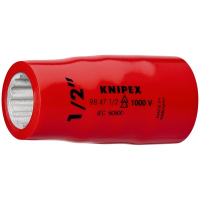 KNIPEX® - Steckschlüsseleinsatz 98 47 7/8" Dopp.6kt inn. IEC 60900 1/2" SW7/8x58mm
