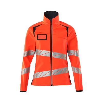 MASCOT® - Soft Shell Jacke ACCELERATE SAFE, hi-vis Rot/Schwarzblau, Größe 2XL