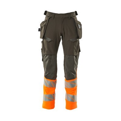 MASCOT® - Hose mit Hängetaschen - ACCELERATE SAFE - Dunkelanthrazit/hi-vis Orange, Gr. 76C49