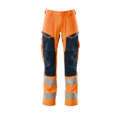 MASCOT® - Hose mit Knietaschen ACCELERATE SAFE, hi-vis Orange/Schwarzblau, Größe 90C51