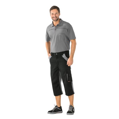 Planam - 3/4-Hose 2550 schwarz/zink, Größe 3XL