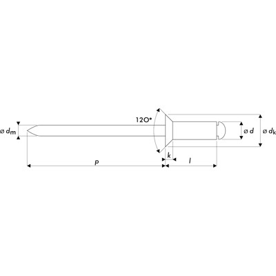 QONNECT® - Q-Standard Blindniet Stahl/Stahl Senkkopf 4.8 X 14