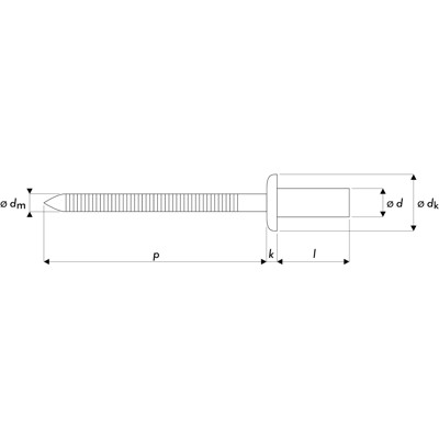 QONNECT® - Q-Sealed Dicht-/Becherniet Alu/Edelstahl A2 Flachrundkopf 4.8 X 11